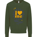 I Love Me Self Loving Confident Funny Quote Kids Sweatshirt Jumper Forest Green