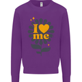 I Love Me Self Loving Confident Funny Quote Kids Sweatshirt Jumper Purple