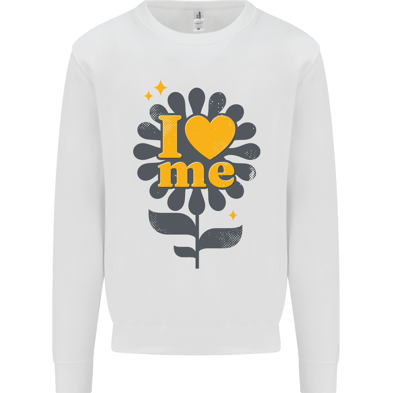 I Love Me Self Loving Confident Funny Quote Kids Sweatshirt Jumper White