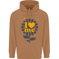 I Love Me Self Loving Confident Funny Quote Mens 80% Cotton Hoodie Caramel Latte