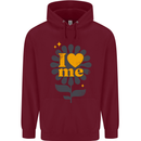 I Love Me Self Loving Confident Funny Quote Mens 80% Cotton Hoodie Maroon