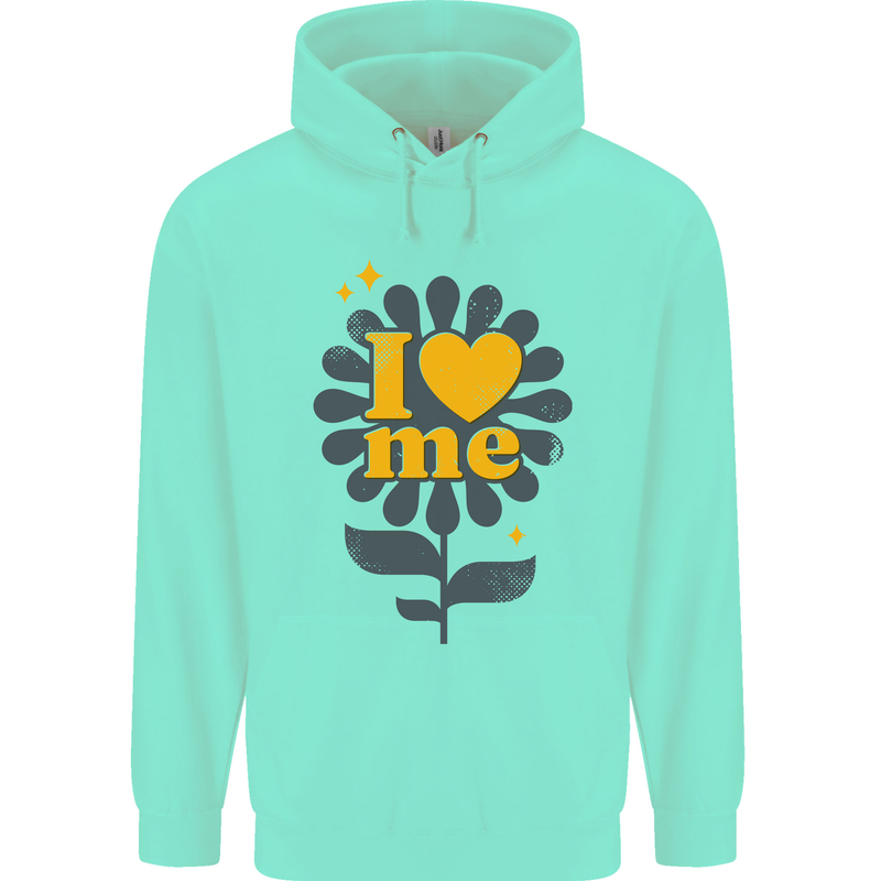 I Love Me Self Loving Confident Funny Quote Mens 80% Cotton Hoodie Peppermint