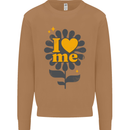 I Love Me Self Loving Confident Funny Quote Mens Sweatshirt Jumper Caramel Latte
