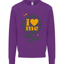 I Love Me Self Loving Confident Funny Quote Mens Sweatshirt Jumper Purple