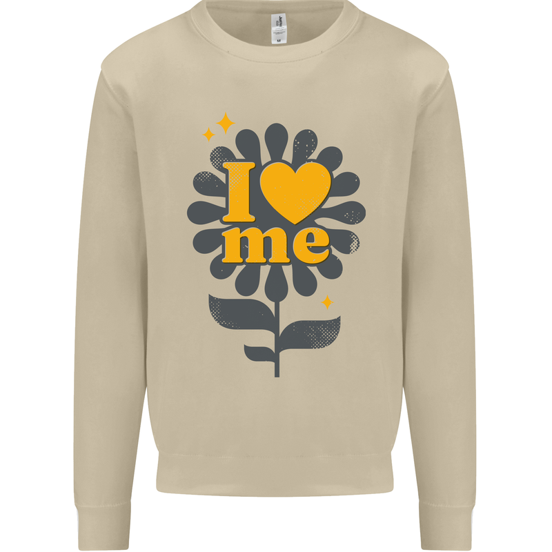 I Love Me Self Loving Confident Funny Quote Mens Sweatshirt Jumper Sand