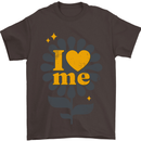I Love Me Self Loving Confident Funny Quote Mens T-Shirt Cotton Gildan Dark Chocolate