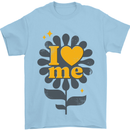 I Love Me Self Loving Confident Funny Quote Mens T-Shirt Cotton Gildan Light Blue