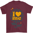 I Love Me Self Loving Confident Funny Quote Mens T-Shirt Cotton Gildan Maroon