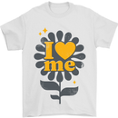 I Love Me Self Loving Confident Funny Quote Mens T-Shirt Cotton Gildan White