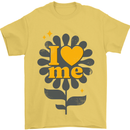 I Love Me Self Loving Confident Funny Quote Mens T-Shirt Cotton Gildan Yellow