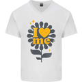 I Love Me Self Loving Confident Funny Quote Mens V-Neck Cotton T-Shirt White