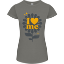 I Love Me Self Loving Confident Funny Quote Womens Petite Cut T-Shirt Charcoal