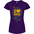 I Love Me Self Loving Confident Funny Quote Womens Petite Cut T-Shirt Purple