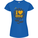 I Love Me Self Loving Confident Funny Quote Womens Petite Cut T-Shirt Royal Blue