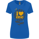 I Love Me Self Loving Confident Funny Quote Womens Wider Cut T-Shirt Royal Blue