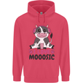 I Love Mooosic Funny Cow DJ Childrens Kids Hoodie Heliconia