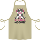 I Love Mooosic Funny Cow DJ Cotton Apron 100% Organic Khaki