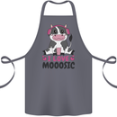 I Love Mooosic Funny Cow DJ Cotton Apron 100% Organic Steel