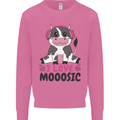 I Love Mooosic Funny Cow DJ Mens Sweatshirt Jumper Azalea