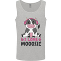 I Love Mooosic Funny Cow DJ Mens Vest Tank Top Sports Grey