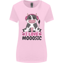 I Love Mooosic Funny Cow DJ Womens Wider Cut T-Shirt Light Pink