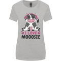 I Love Mooosic Funny Cow DJ Womens Wider Cut T-Shirt Sports Grey