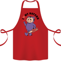 I Love My Haters Funny Halloween Cotton Apron 100% Organic Red