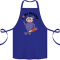 I Love My Haters Funny Halloween Cotton Apron 100% Organic Royal Blue