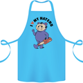 I Love My Haters Funny Halloween Cotton Apron 100% Organic Turquoise