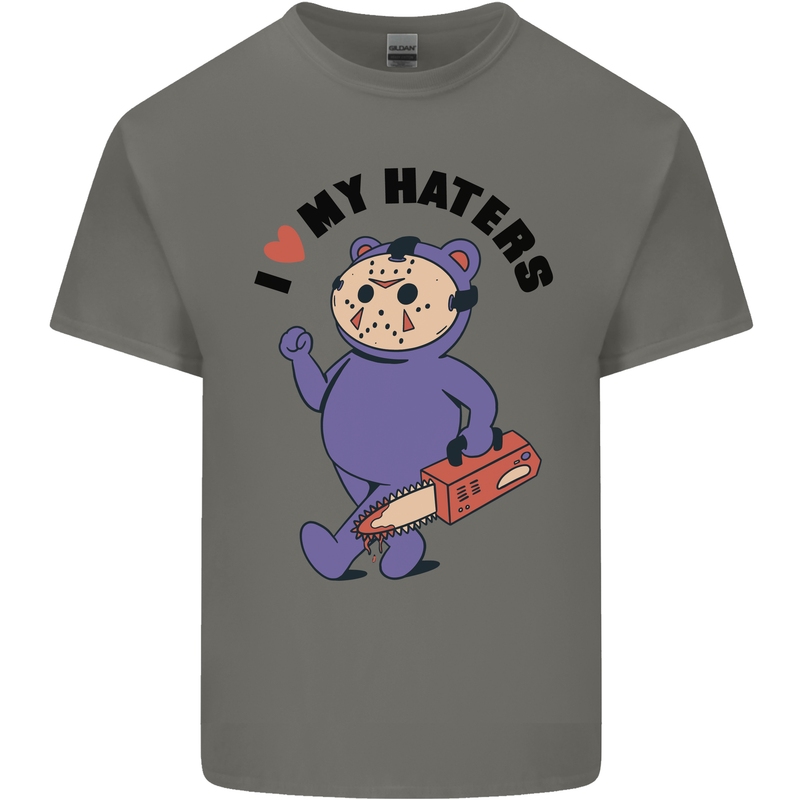 I Love My Haters Funny Halloween Kids T-Shirt Childrens Charcoal