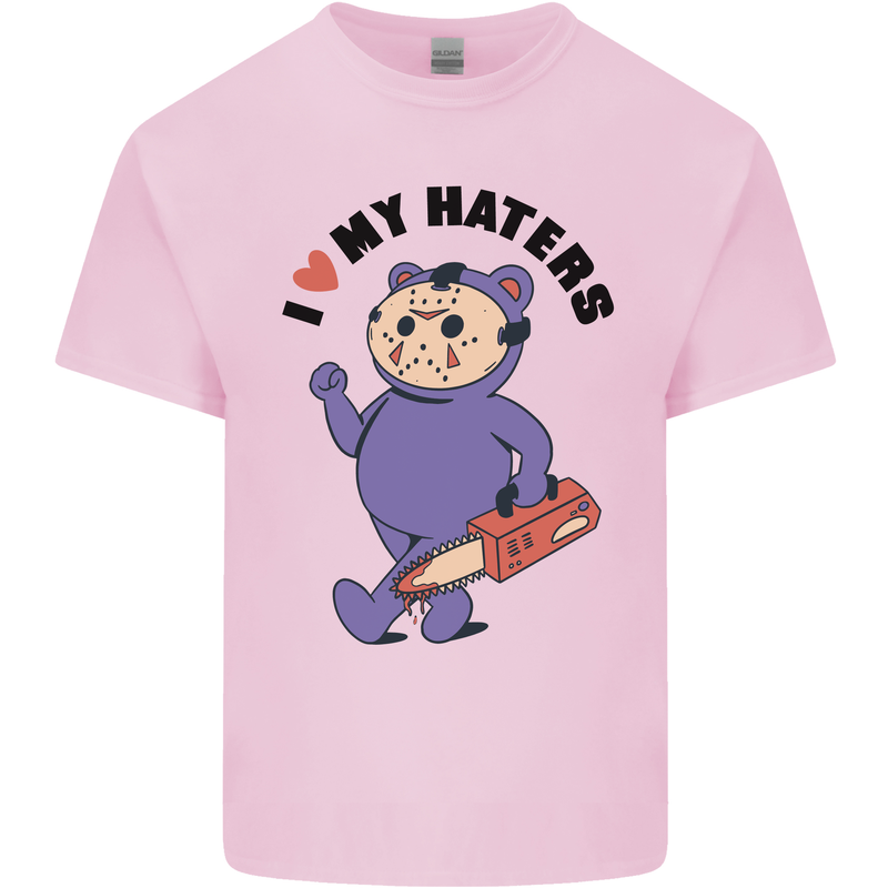 I Love My Haters Funny Halloween Kids T-Shirt Childrens Light Pink