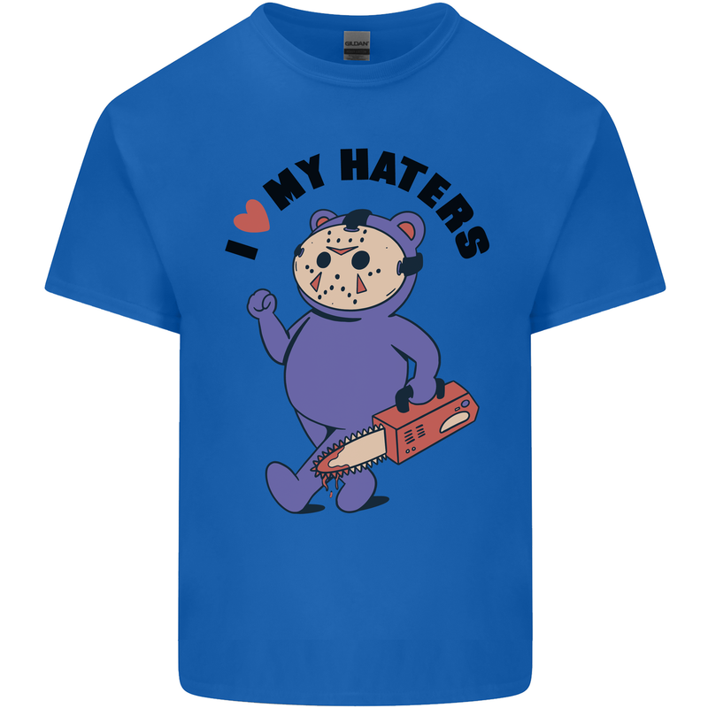 I Love My Haters Funny Halloween Kids T-Shirt Childrens Royal Blue