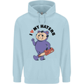 I Love My Haters Funny Halloween Mens 80% Cotton Hoodie Light Blue