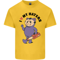 I Love My Haters Funny Halloween Mens Cotton T-Shirt Tee Top Yellow