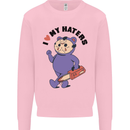I Love My Haters Funny Halloween Mens Sweatshirt Jumper Light Pink