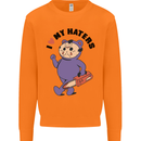 I Love My Haters Funny Halloween Mens Sweatshirt Jumper Orange