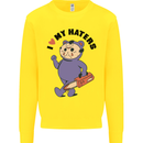 I Love My Haters Funny Halloween Mens Sweatshirt Jumper Yellow