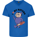 I Love My Haters Funny Halloween Mens V-Neck Cotton T-Shirt Royal Blue