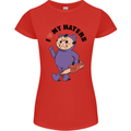 I Love My Haters Funny Halloween Womens Petite Cut T-Shirt Red