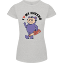 I Love My Haters Funny Halloween Womens Petite Cut T-Shirt Sports Grey