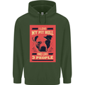 I Love My Pitbull & 3 People Funny Childrens Kids Hoodie Forest Green