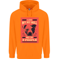 I Love My Pitbull & 3 People Funny Childrens Kids Hoodie Orange