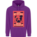 I Love My Pitbull & 3 People Funny Childrens Kids Hoodie Purple