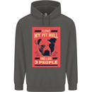 I Love My Pitbull & 3 People Funny Childrens Kids Hoodie Storm Grey