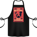 I Love My Pitbull & 3 People Funny Cotton Apron 100% Organic Black