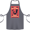 I Love My Pitbull & 3 People Funny Cotton Apron 100% Organic Steel