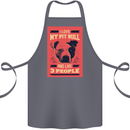 I Love My Pitbull & 3 People Funny Cotton Apron 100% Organic Steel