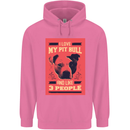 I Love My Pitbull & 3 People Funny Mens 80% Cotton Hoodie Azelea