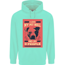 I Love My Pitbull & 3 People Funny Mens 80% Cotton Hoodie Peppermint