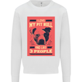 I Love My Pitbull & 3 People Funny Mens Sweatshirt Jumper White